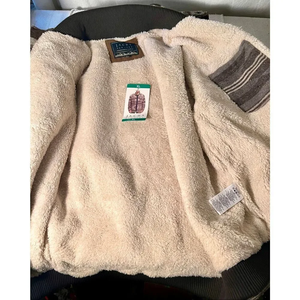 NWT JACHS New York Men's Aztec Sherpa-Lined Shirt Jacket Size XL
